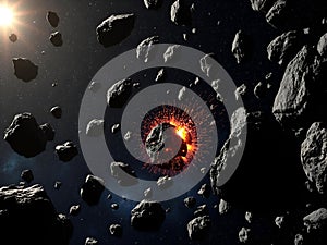 Asteroid Collision: A Dramatic Event in Deep Space