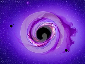 Cosmic Vortex: A Stunning Visualization of a Black Hole