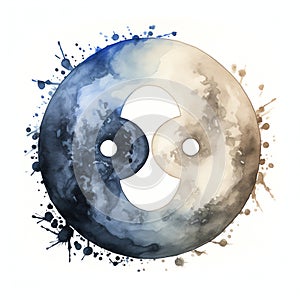 Yin and yang symbol representing balance and harmony illustration photo
