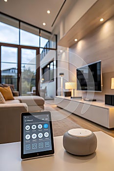 AI generated intelligent home interior with voice control
