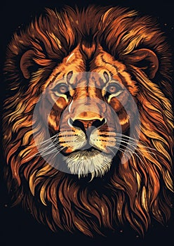 AI generated lion head