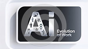 AI Generated: Logo Design of AI Symbolizing the Evolution of Work Through Artificial Intelligence photo