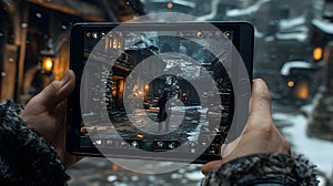 AI-Generated Medieval Game on Tablet