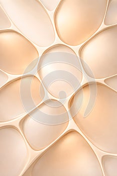 Elegant Ivory Voronoi Pattern With Soft Minimal Forms And Smooth Light
