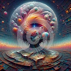 AI-generated NFT portrait, AI generated image