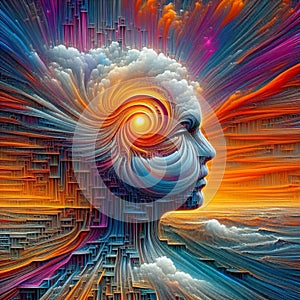 AI-generated NFT portrait, AI generated image