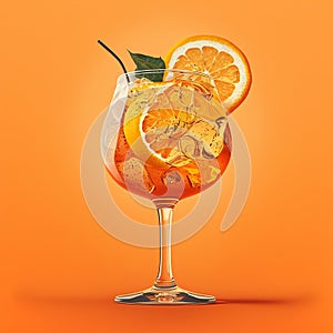 AI generated orange drink