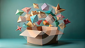 AI-Generated Origami Explosion