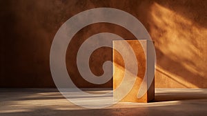 Ai generated. paper box stand mock up for product. Display empty packaging