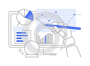 AI-Generated Predictive Insights abstract concept vector illustration.