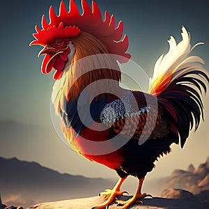 AI generated rooster