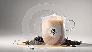 AI-Generated Royal Milk Tea: A Japanese Fusion of Strong Black Tea and Sweetened Milk Elegance