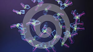 AI-generated scientific abstract with neural network and data flow visualization