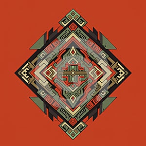 AIGenerated Seamless Geometric Pattern with Modern Abstract Style photo