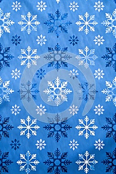 Frosty Blue Snowflake Seamless Pattern With Elegant White Winter Holiday Motif