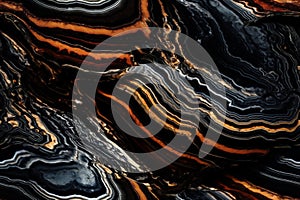 AI generated seamless texture background of Obsidian volcanic mineral stone