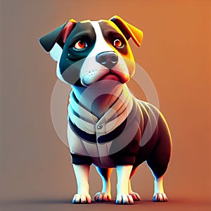 AI generated small canine wearing sweater