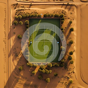 AI generated tennis court