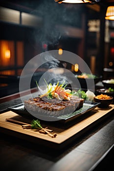 AI generated Teppanyaki Temptations: Gourmet Cuisine Photography