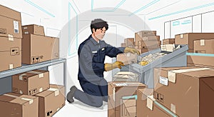 AI-Generated Warehouse Worker