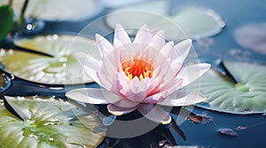 AI Generated Water Lily Macro: A Tranquil Moment in Nature