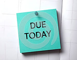 AI-Generated & x22;Due Today& x22; Sticky Note
