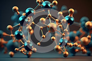 Ai Generative Abstract Background Atom or Molecule Structure