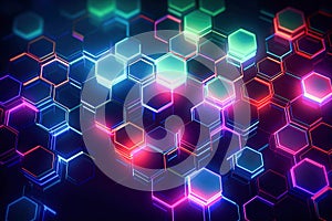 Ai generative. Abstract background, hexagon pattern