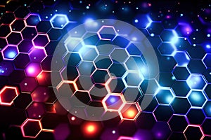 Ai generative. Abstract background, hexagon pattern