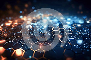 Ai generative. Abstract background, hexagon pattern