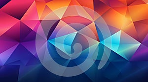 AI Generative. Abstract colorful design with triangle background