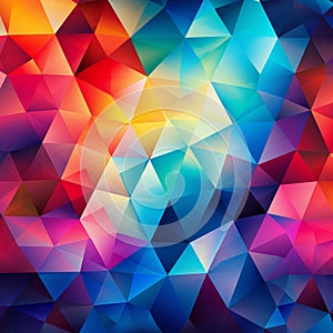 AI Generative. Abstract colorful design with triangle background