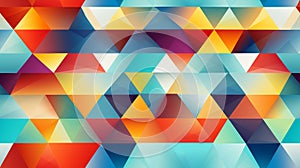 AI Generative. Abstract colorful design with triangle background