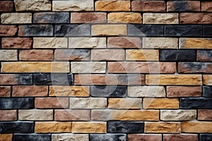 Ai Generative Background of brick wall texture for interior exterior decoration and industrial construction concept design
