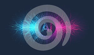 AI Generative Banner Concept In The Digital Style. Generative Ideas Design Element For Internet Technology. Futuristic