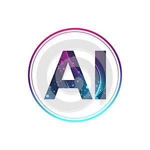 AI Generative Banner Concept In The Digital Style. Generative Ideas Design Element For Internet Technology. Futuristic