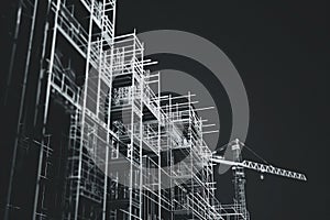 ai generative building construction illustration