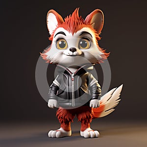 Ai generative freaky animal mascot in stylish clothes