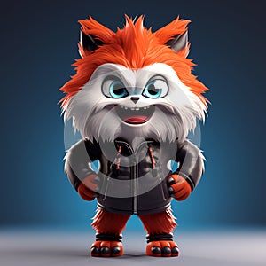 Ai generative freaky animal mascot in stylish clothes