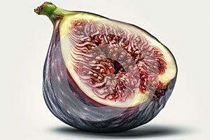 Ai Generative Fresh figs on grey background, closeup. Healthy food concept