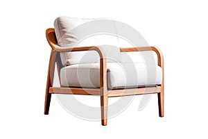 Ai generative. Grey armchair modern style on white