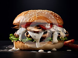 Mushroom Swiss Burger