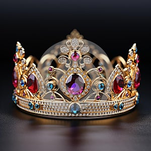 ai generative, Majestic king or queen royal crown.