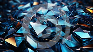 AI generative the miror polygon seperation background