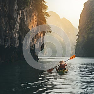 AI generative photography,a boat at an island sea beach