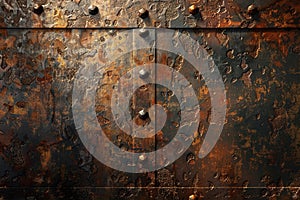 ai generative rusty iron plate background