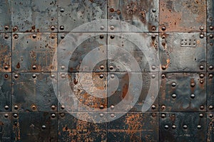 ai generative rusty iron plate wall background