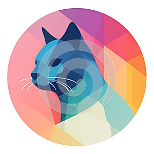 AI Generative - Stylized Cat icon photo