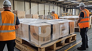 AI generator image of cargo shipments arriving