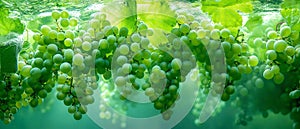 AI generator image of Caulerpa lentillifera seaweed photo